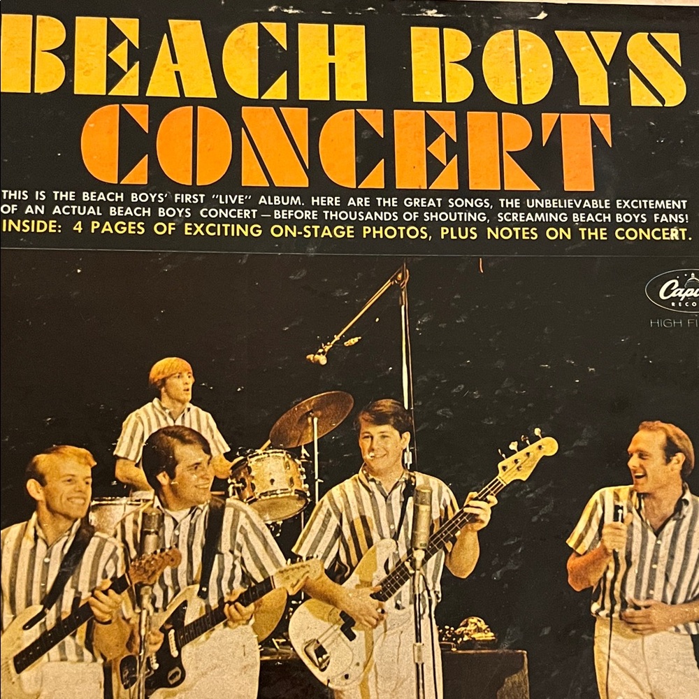 The Beach Boys Concert Vinyl LP - Black, Yellow, Orange